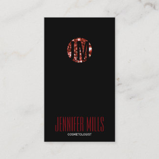 elegant dark jewel hair stylist modern simple business card