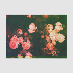 Elegant Dark Moody Dutch Fine Art Roses Tissue Paper