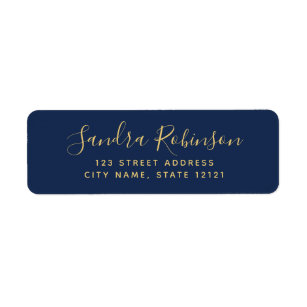 Navy Blue Return Address Labels | Zazzle
