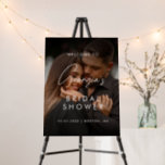 Elegant Dark Photo Black Bridal Shower Welcome Foam Board<br><div class="desc">This modern,  stylish welcome sign,  featuring dark photo and custom text would make a wonderful addition to your bridal shower celebration! Easily add your details by clicking on the "personalize" option.</div>