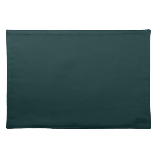 elegant dark plain green  cloth placemat (Front)