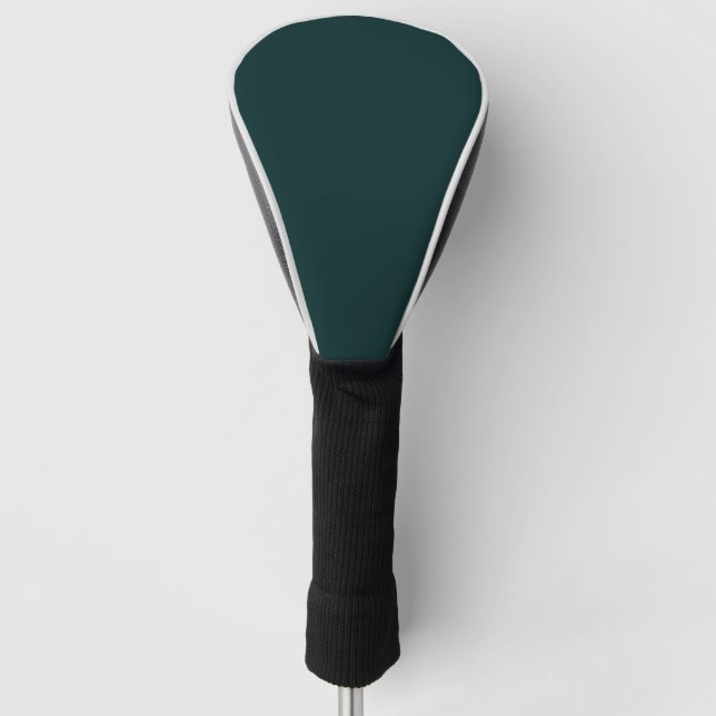 elegant dark plain green  golf head cover (Front)