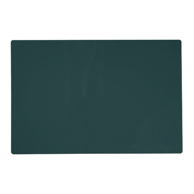 elegant dark plain green  placemat (Front)