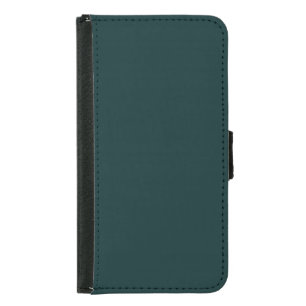 elegant dark plain green samsung galaxy s5 wallet case