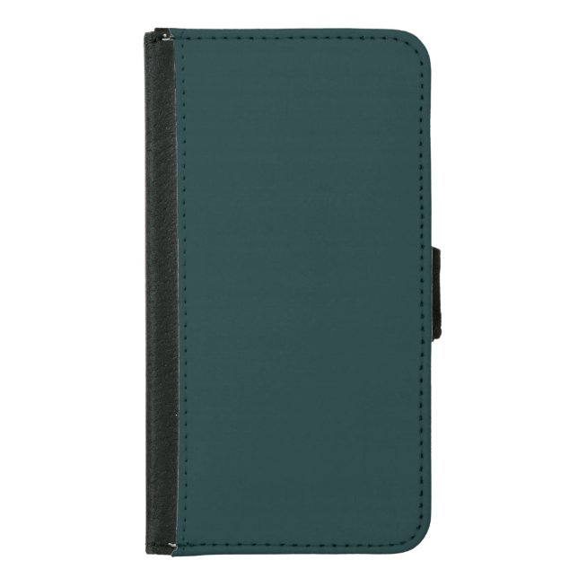elegant dark plain green  samsung galaxy wallet case (Front)