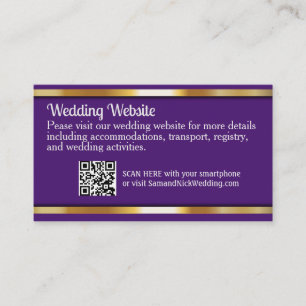 Elegant Dark Purple & Gold Enclosure Card