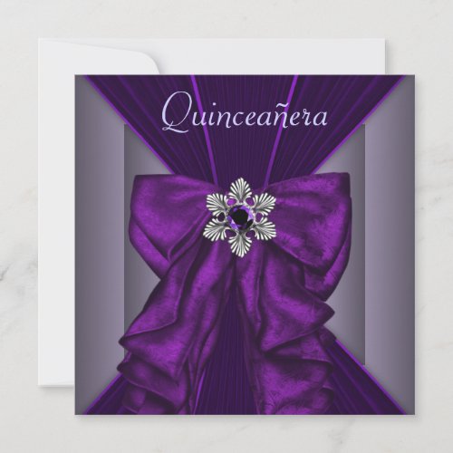 Purple Quinceanera Party Invitations