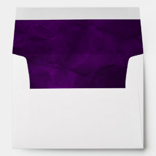 Elegant Dark Purple Silver Wedding Envelope