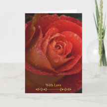 Elegant Dark Red Rose Botanical Folded Card
