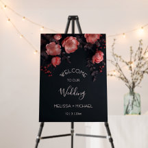 Elegant Dark Romantic 3D Roses Wedding