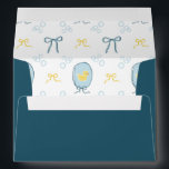 Elegant Dark Teal Rubber Duck Liner Return Address Envelope<br><div class="desc">Finish off your Rubber Ducky baby shower mailing with these sleek,  elegant dark teal envelopes. Featuring your return address in chic typography on the back and a fun pop of pattern on the inside.</div>