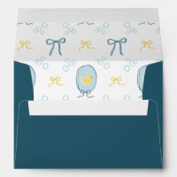 Elegant Dark Teal Rubber Duck Liner Return Address