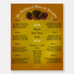 Elegant Dark Vintage Rose Goth Halloween Wedding Foam Board