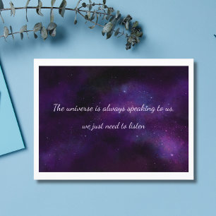 Elegant Dark Watercolor Nebula Design Postcard