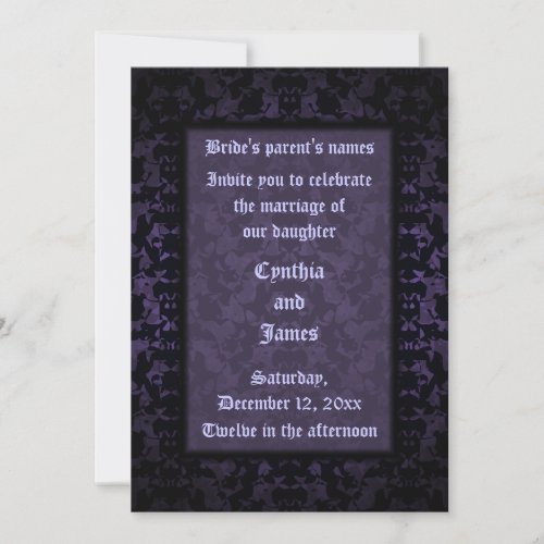 Elegant dark wedding invitations