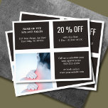 Elegant Dark White Blue Photo Massage Therapist Flyer<br><div class="desc">Elegant flyer,  coupon design template with a professional studio photo. Perfect marketing tool for your customers. This flyer is fully customizable,  you can add your personal details to it easily. If you need any help to customize it,  please contact us. 
You can match this product with business cards.</div>