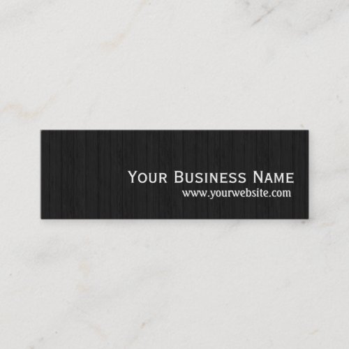 Elegant Dark Wood Texture Mini Business Card
