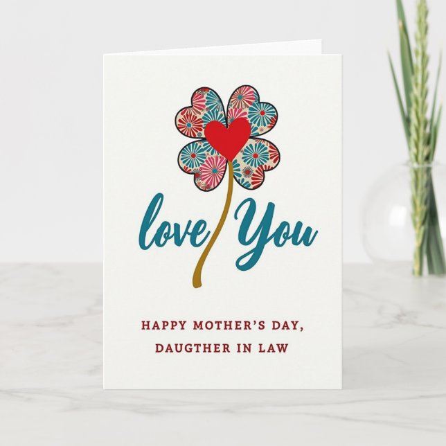 Elegant Daughter In Law Mothers Card (Front)