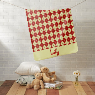 Elegant Daughter Monogram Personalized Baby Blanke Blanket