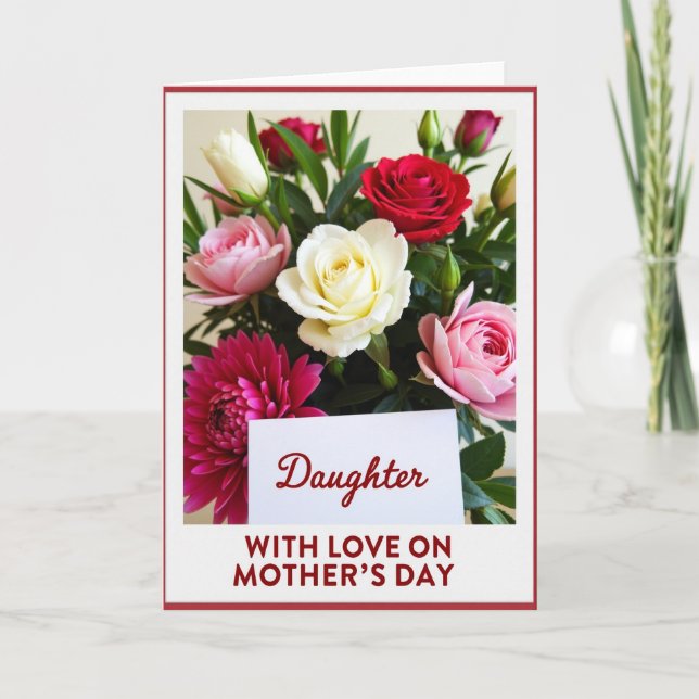 Elegant Daughter Mothers Day Card (Front)