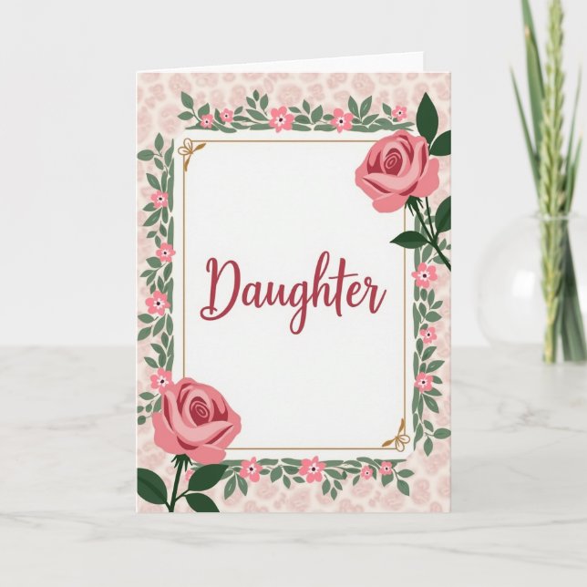 Elegant Daughters Day Card (Front)
