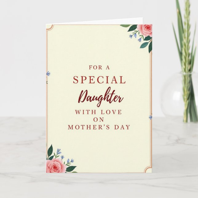 Elegant Daughters Day Love Card (Front)