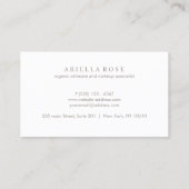 Elegant Day Spa and Salon Blush Pink White Marble Business Card (Back)