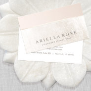 Elegant Day Spa And Salon Blush Pink White Marble Business Card at Zazzle