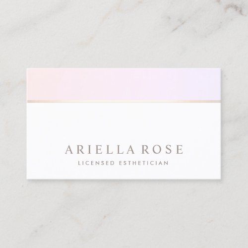 Elegant Day Spa and Salon Pastel Pink Gold   Business Card