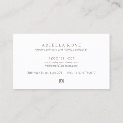 Elegant Day Spa and Salon White Gray Gold Business Card | Zazzle