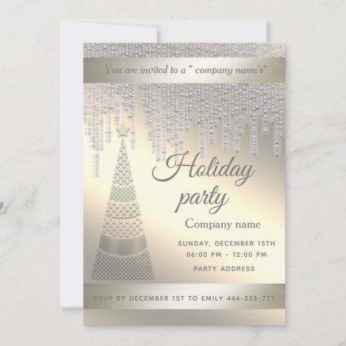 Elegant dazzle shiny corporate Christmas party  Invitation