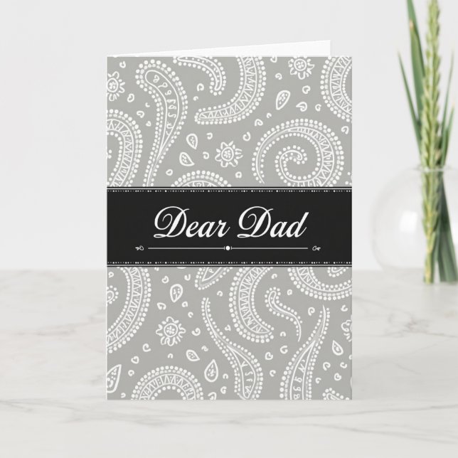 Elegant Dear Dad Fathers Day Card (Front)