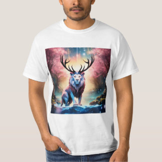 Elegant dearlion Design T-Shirt for Nature Enthusi