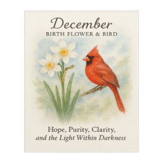 Elegant December Scripture Christian Cardinal  Acrylic Print