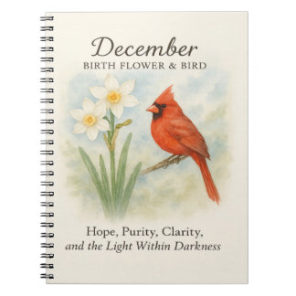 Elegant December Scripture Christian Cardinal  Notebook