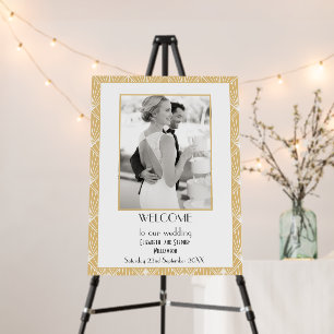 Elegant Deco 1920's Photo Wedding Welcome Foam Board