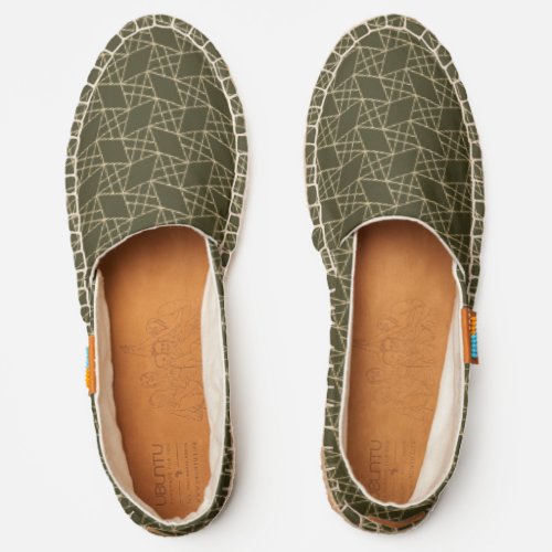 Elegant Deco Abstract Geometric Cool Modern Green Espadrilles