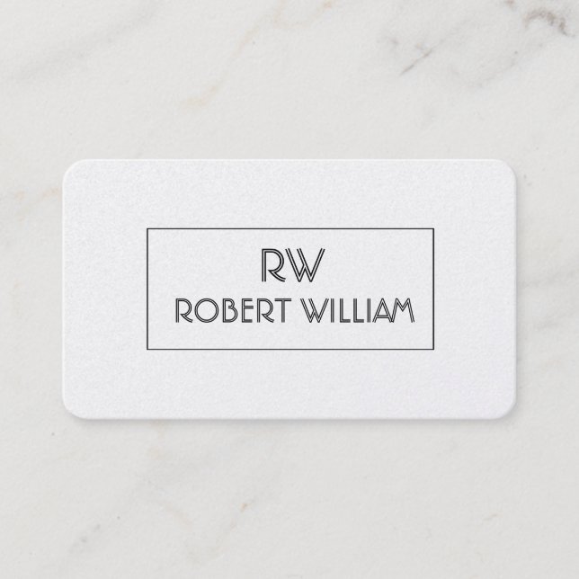Elegant Deco Style Pixel Minimalist Professional Business Card (Front)