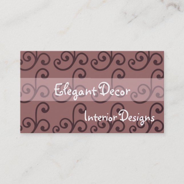 Elegant Decor Business Card (Front)