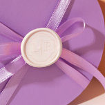 Elegant Decorative Border Two Letter Monogram Wax Seal Sticker<br><div class="desc">Elegant personalized two-letter monogram initials wax seal stamp design. The design features an elegant decorative border design with two letter monogram in the middle. Design by Moodthology Papery.</div>