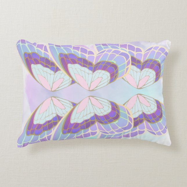elegant decorative butterfly accent pillow (Front)
