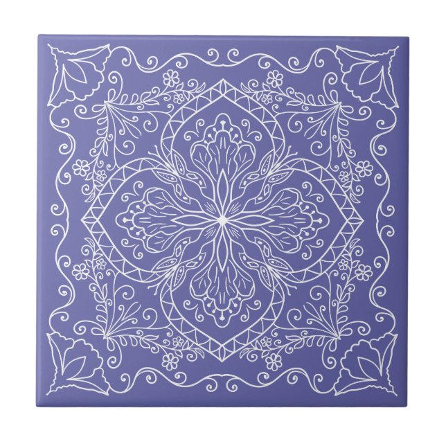 Elegant Decorative Ceramic Tile (Front)