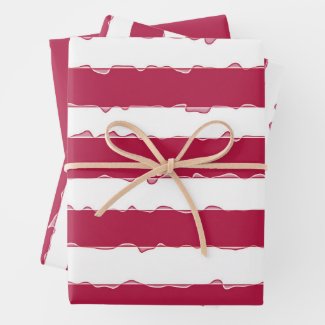 Elegant Decorative Christmas Red and White Stripes
