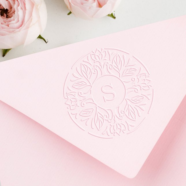 Elegant Decorative Circular Crest & Monogram  Embosser (Creator Uploaded)