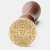 Elegant Decorative Circular Crest & Monogram Wax Seal Stamp (Front)