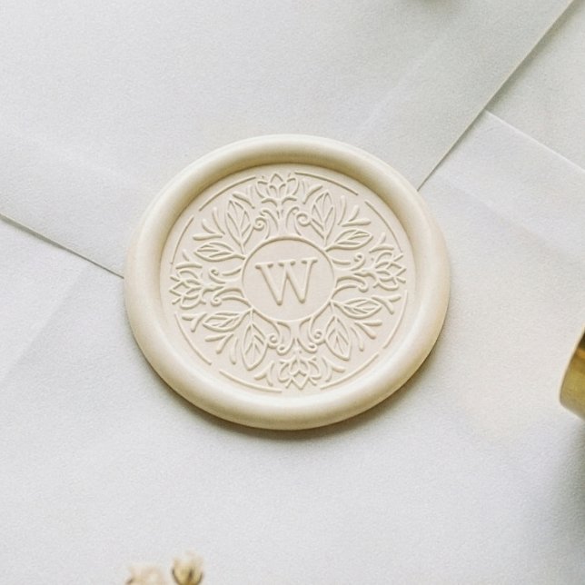 Elegant Decorative Circular Crest & Monogram Wax Seal Stamp (Elegant Decorative Circular Crest & Monogram Wax Seal Stamp)