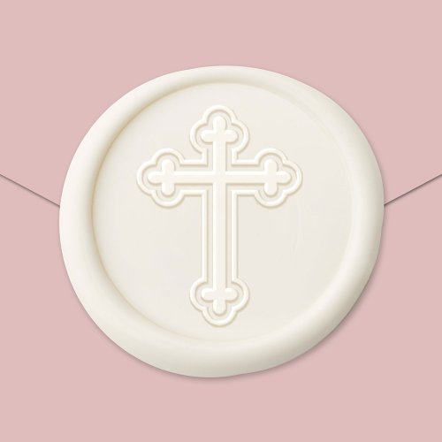 Elegant Decorative Cross Symbol Wax Seal Sticker