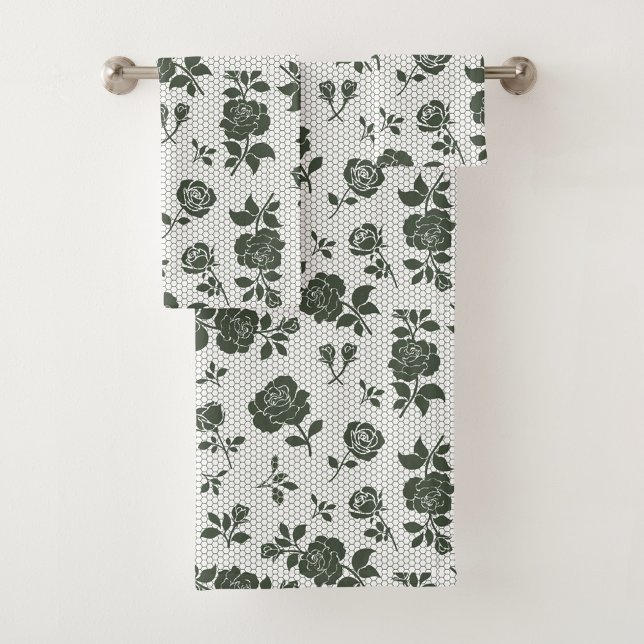 Elegant decorative floral patterned  bath towel set (Creator Uploaded)