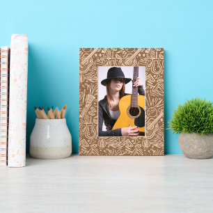 Elegant Decorative Music Intruments Patterns Engraved Frames