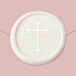 Elegant Decorative Religious Cross Wax Seal Sticker